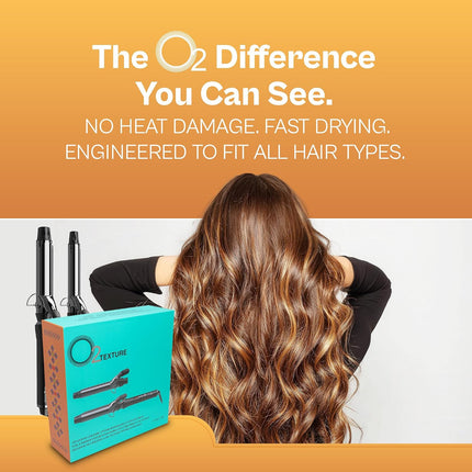 O2 Professional O2Texture Titanium Ceramic Interchangeable Curling Iron Set