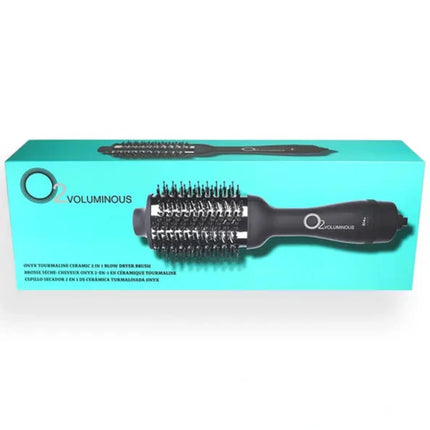 O2 Professional O2VOLUMINOUS Onyx Tourmaline Ceramic 2 in 1 Blow Dryer Brush
