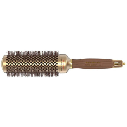 Close-up of the bristles on an Olivia Garden NanoThermic Speed XL hair brush, showing ionic bristles designed for superior shine and hydration.