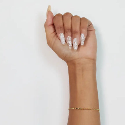 Paint Lab Beige Lace Coffin Press-on Nails