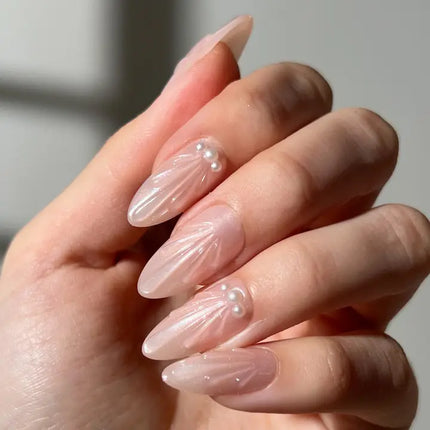 Paint Lab Glazed Seashell Press-On Nails