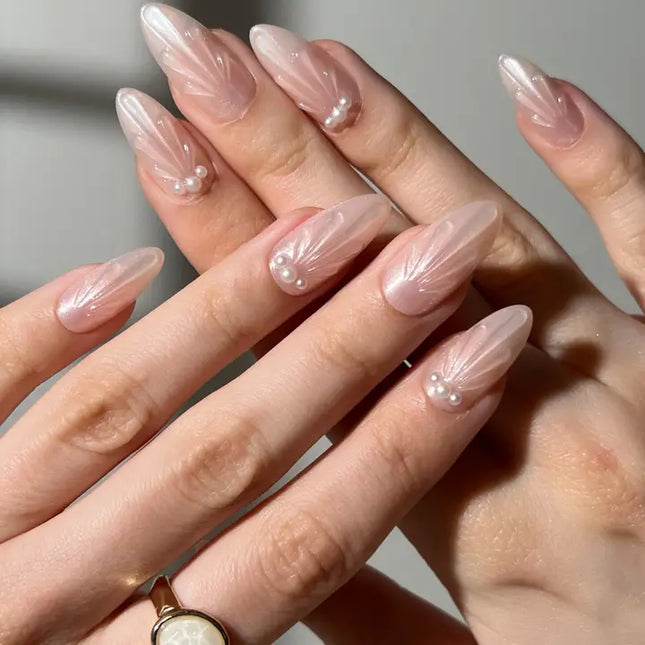 Paint Lab Glazed Seashell Press-On Nails