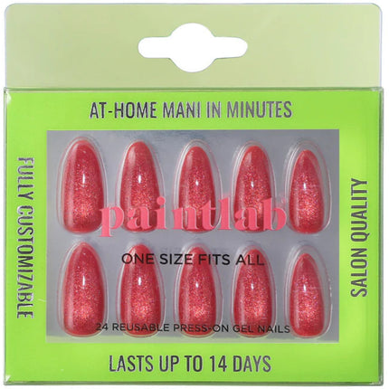 Paint Lab Red Rose Press-on Nails