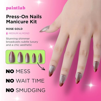 Paint Lab Rose Gold Press-on Nails