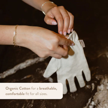 PAUME Organic Cotton Overnight Gloves