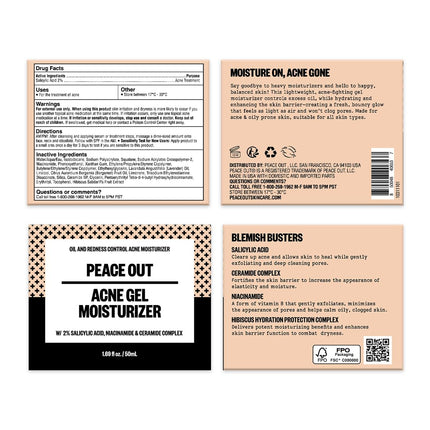 Peace Out Acne Gel Moisturizer