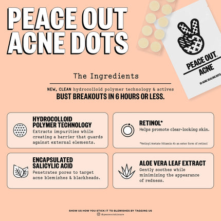 Peace Out Acne Healing Dots Jumbo