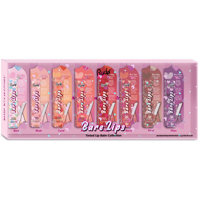 Rude Cosmetics Bare Lips Tinted Lip Balm Gift Set