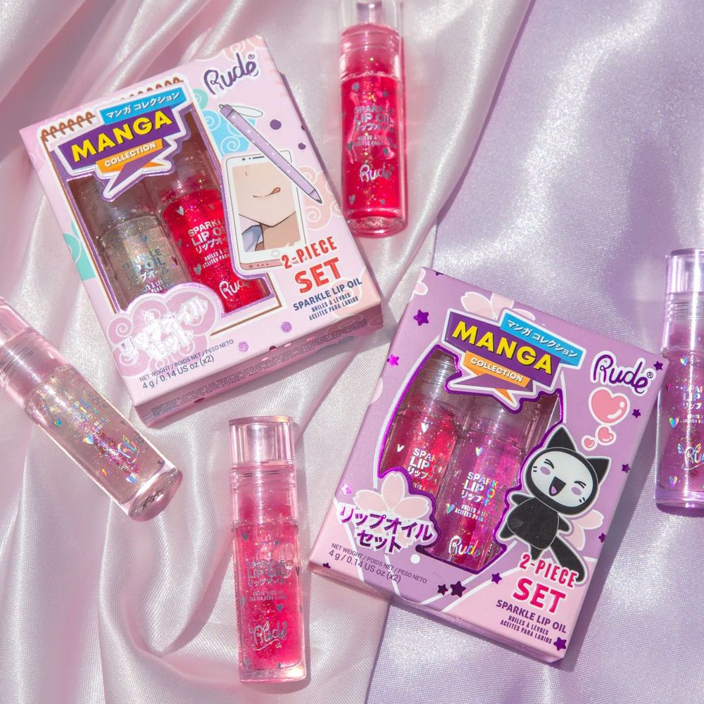 Rude Cosmetics Manga Collection Sparkle Lip Oil Duo HB Beauty Bar rude-cosmetics-manga-collection-sparkle-lip-oil-duo-hb-beauty-bar