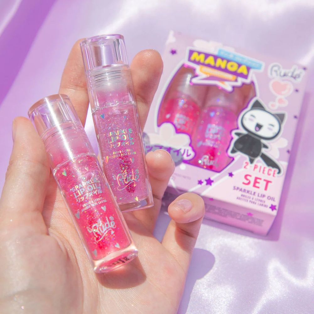 Rude Cosmetics Manga Collection Sparkle Lip Oil Duo HB Beauty Bar rude-cosmetics-manga-collection-sparkle-lip-oil-duo-hb-beauty-bar