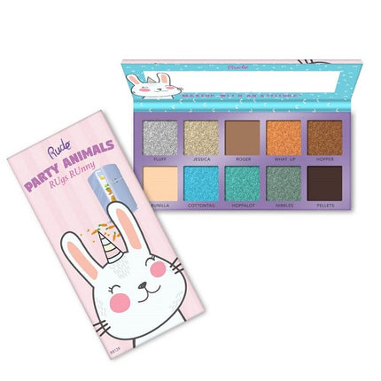 Rude Cosmetics Party Animals 10 Eyeshadow Palette - RUgs RUnny