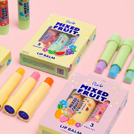 Rude Cosmetics Mixed Fruit Lip Balm Trio - Tropical