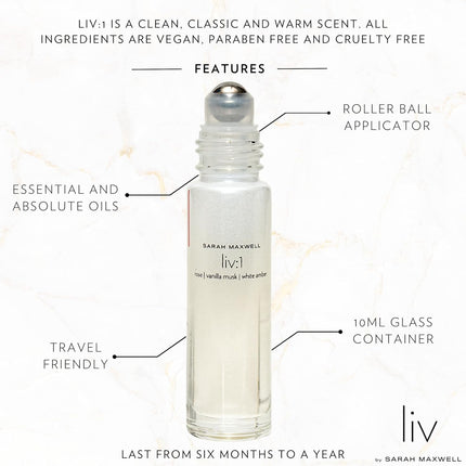 Sarah Maxwell Beauty liv:1 Luxury Perfumed Oil