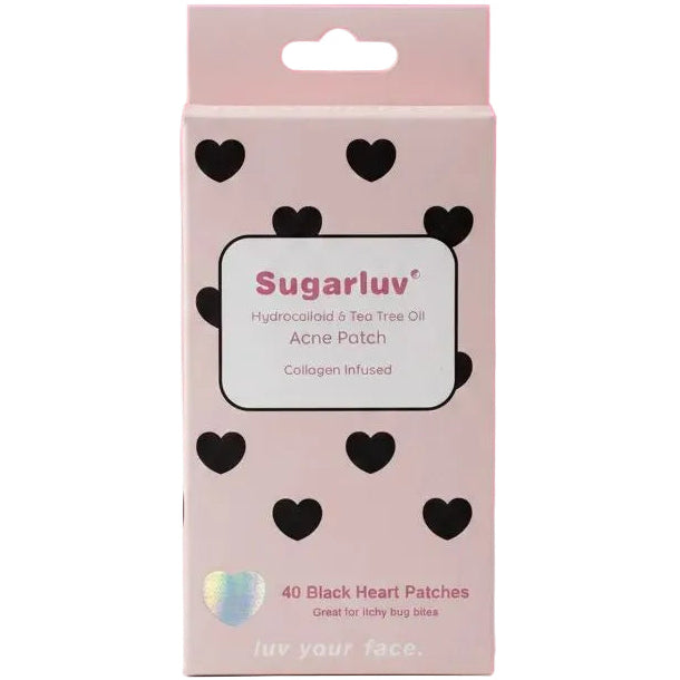 Sugarluv Hydrocolloid & Tea Tree Oil Acne Patch 40ct - Black Hearts