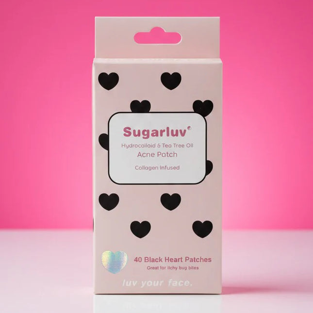 Sugarluv Hydrocolloid & Tea Tree Oil Acne Patch 40ct - Black Hearts