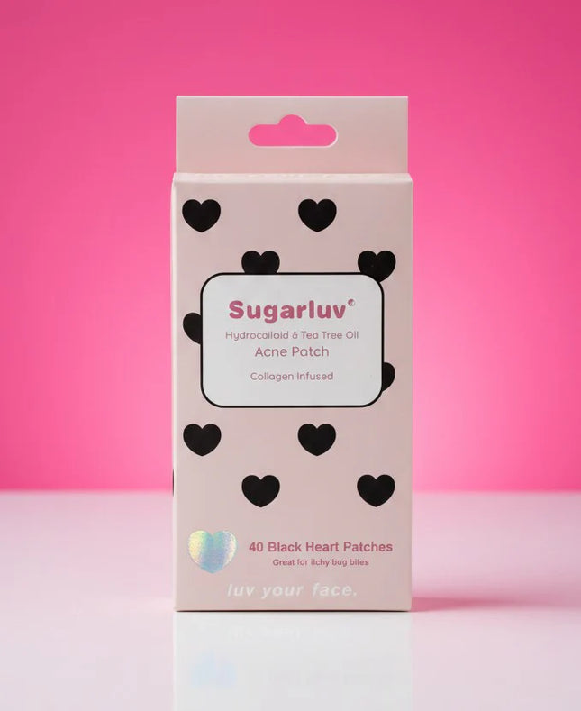 Sugarluv Hydrocolloid & Tea Tree Oil Acne Patch 40ct - Black Hearts