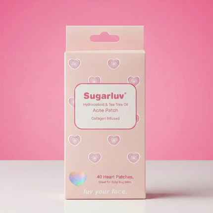 Sugarluv Hydrocolloid & Tea Tree Oil Acne Patch 40ct - Kaleidoscope Hearts