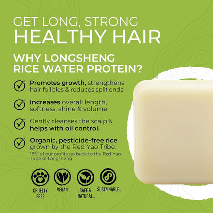 Viori Rice Water Conditioner Bar - Hidden Waterfall | For Hair Growth
