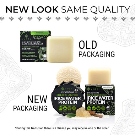 Viori Rice Water Conditioner Bar - Hidden Waterfall | For Hair Growth