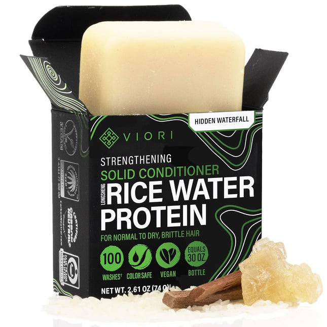 Viori Rice Water Conditioner Bar - Hidden Waterfall | For Hair Growth
