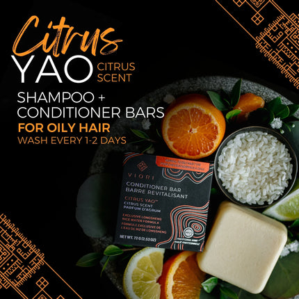 Viori Rice Water Conditioner Bar - Citrus Yao | For Oil Control