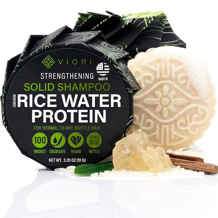 Viori Rice Water Shampoo Bar - Hidden Waterfall | For Hair Growth