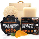 Viori Rice Water Shampoo & Conditioner Bar Set & Bamboo Holder - Citrus Yao | For Oil Control
