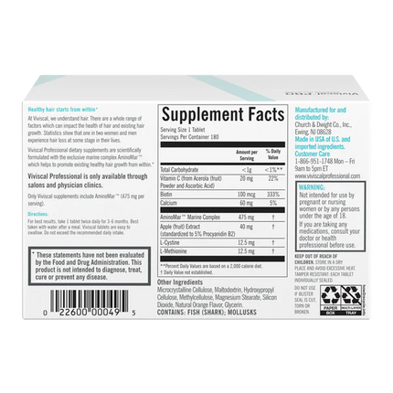 Viviscal PRO Professional Hair Growth Supplements - 180 Count