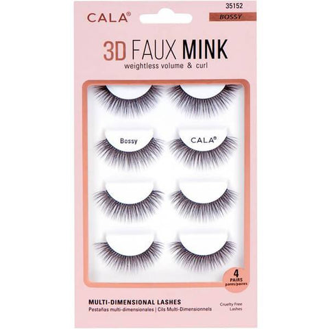 CALA 3D Faux Mink Lashes CASHMERE - 4 Pack