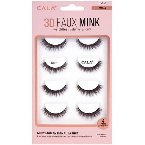 CALA 3D Faux Mink Lashes CASHMERE - 4 Pack