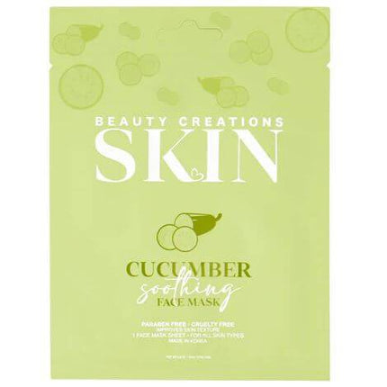 Beauty Creations Cucumber Soothing Face Mask