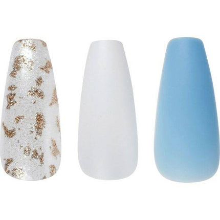 CALA Glam Couture Coffin Baby Blue Press On Nails 87857