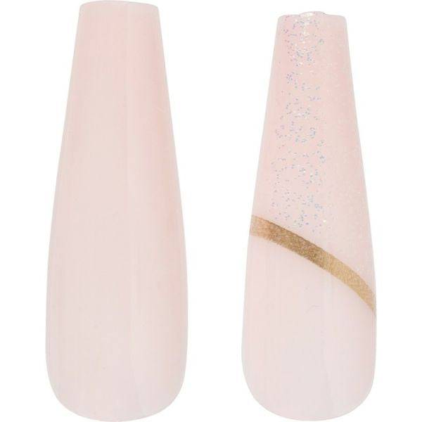CALA Lavish Touch | Long Coffin Light Pink W/ GlitterCALA Lavish Touch | Long Coffin Light Pink W/ Glitter