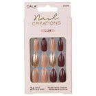 CALA Nail Creations Lux | Stiletto Warm Brown Press On Nails