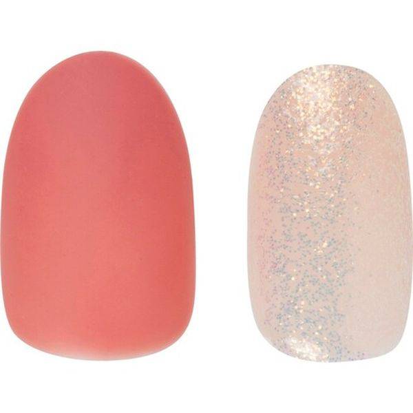 CALA Posh Dreams Short Oval Pink With Glitter Press On Nails 87851