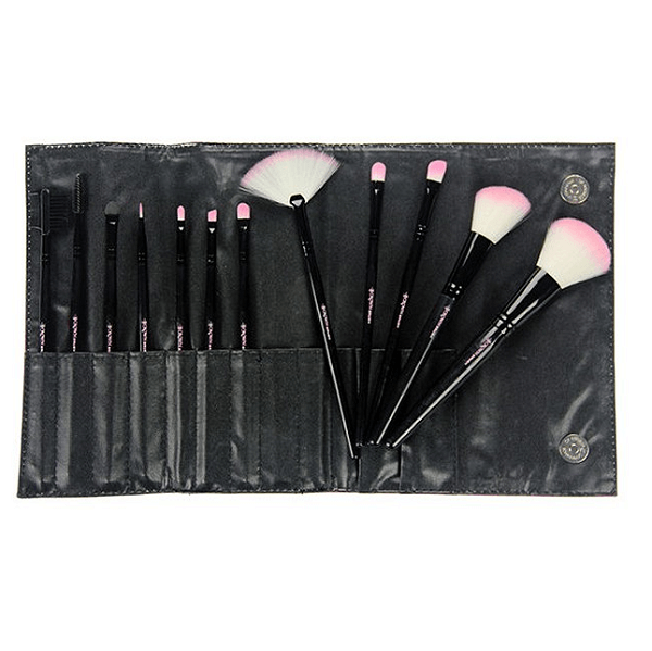 CBP1 - 10 Piece Pc Pink Vegan Set - crown brush - makeup brushes
