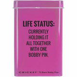 Cricket Life Status Hair Ties & Bobby Pins Tin