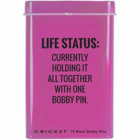 Cricket Eat, Sleep Messy Bun Repeat Hair Ties & Bobby Pins Tin
