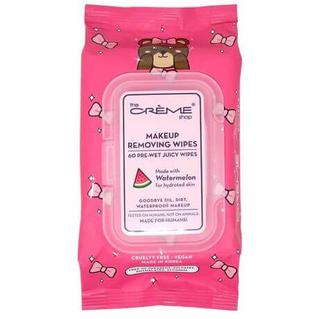 The Creme Shop Juicy Makeup Removing Wipes Hydrating Watermelon (Bear)