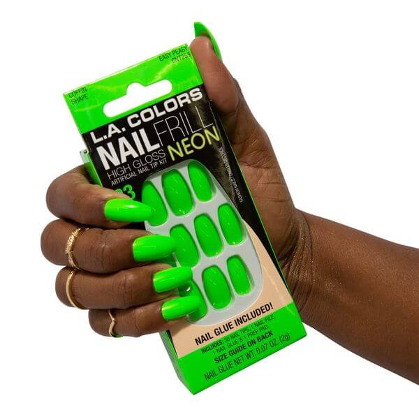 LA Colors Easy Peasy Nail Frill Neon Artificial Nail Tips CNT259