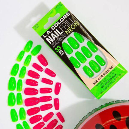 LA Colors Easy Peasy Nail Frill Neon Artificial Nail Tips CNT259
