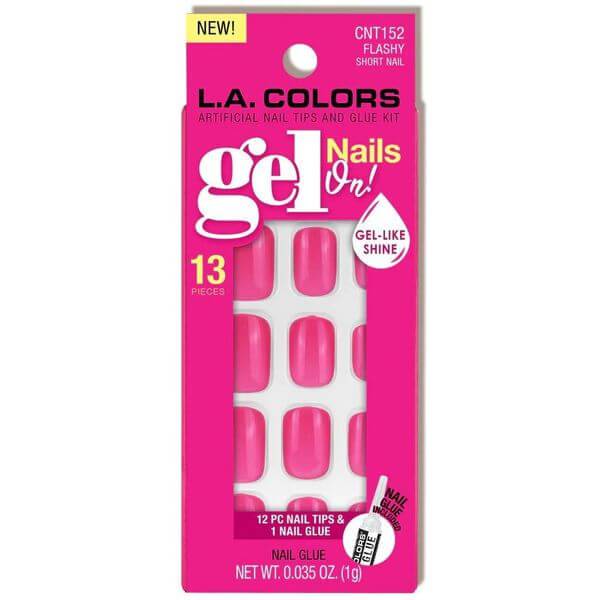 LA Colors Flashy Out Gel Nails On! - Artificial Short Nail Tips
