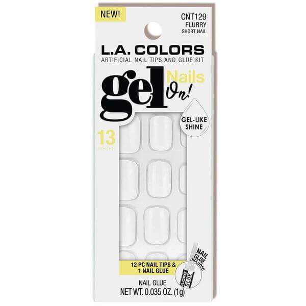LA Colors Flurry Gel Nails On! - Artificial Short Nail Tips