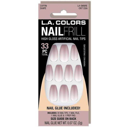 LA Colors La Ombre Nail Frill Artificial Nail Tips CNT126A