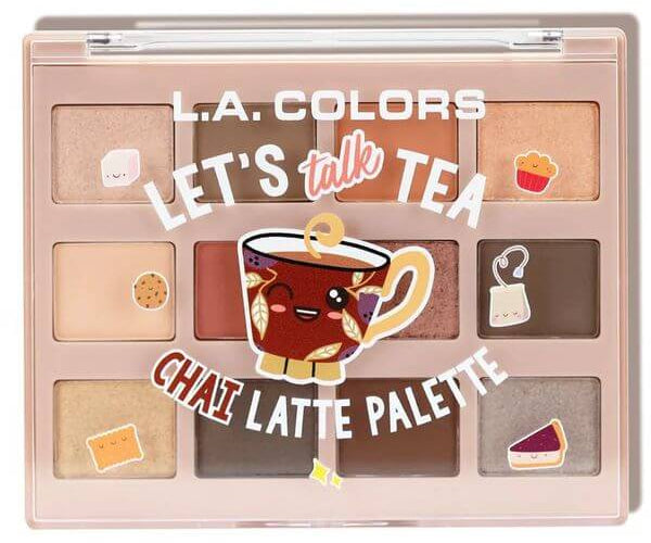L.A. Colors Let's Talk Tea Eyeshadow Collection 12 pcs/shade ~ 144 pcs/case Let's Talk Tea - Chai Latte 144 pc product package