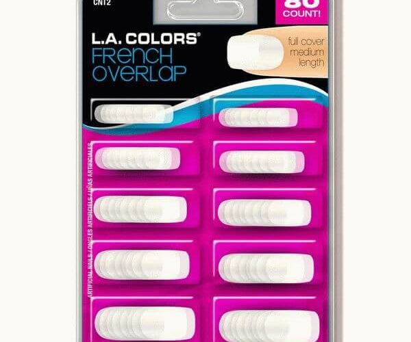 L.A. Colors Nail Accessories 80 Ct Nail Tips - French Overlap 80 ct product package