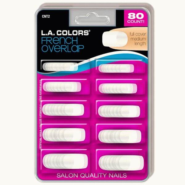 LA Colors Nail Tips - French Overlap CNT2