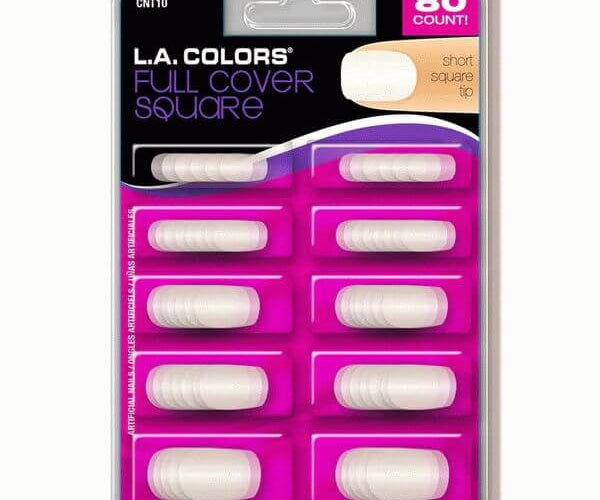 L.A. Colors Nail Accessories 80 CT Nail Tips - Full Cover Square 80 ct product package
