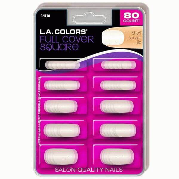 LA Colors Nail Tips - Full Coverage Square CNT10