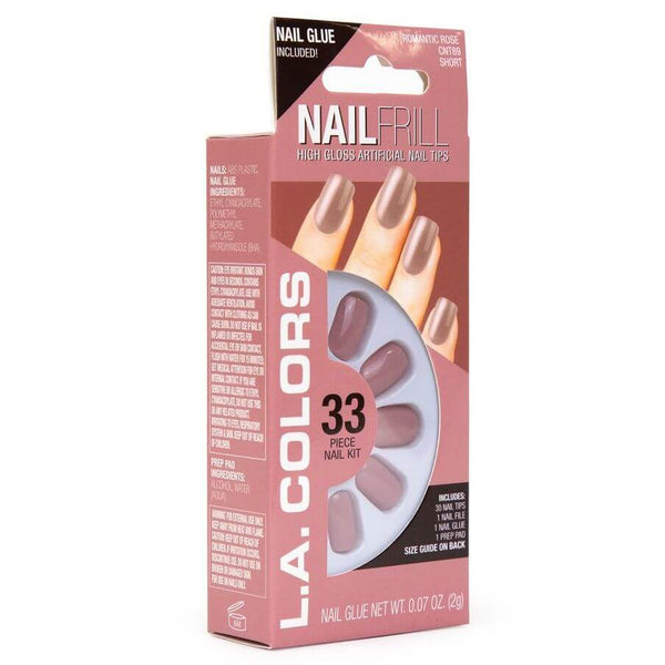 LA Colors Romantic Rose Nail Frill Artificial Nail Tips CNT89 2